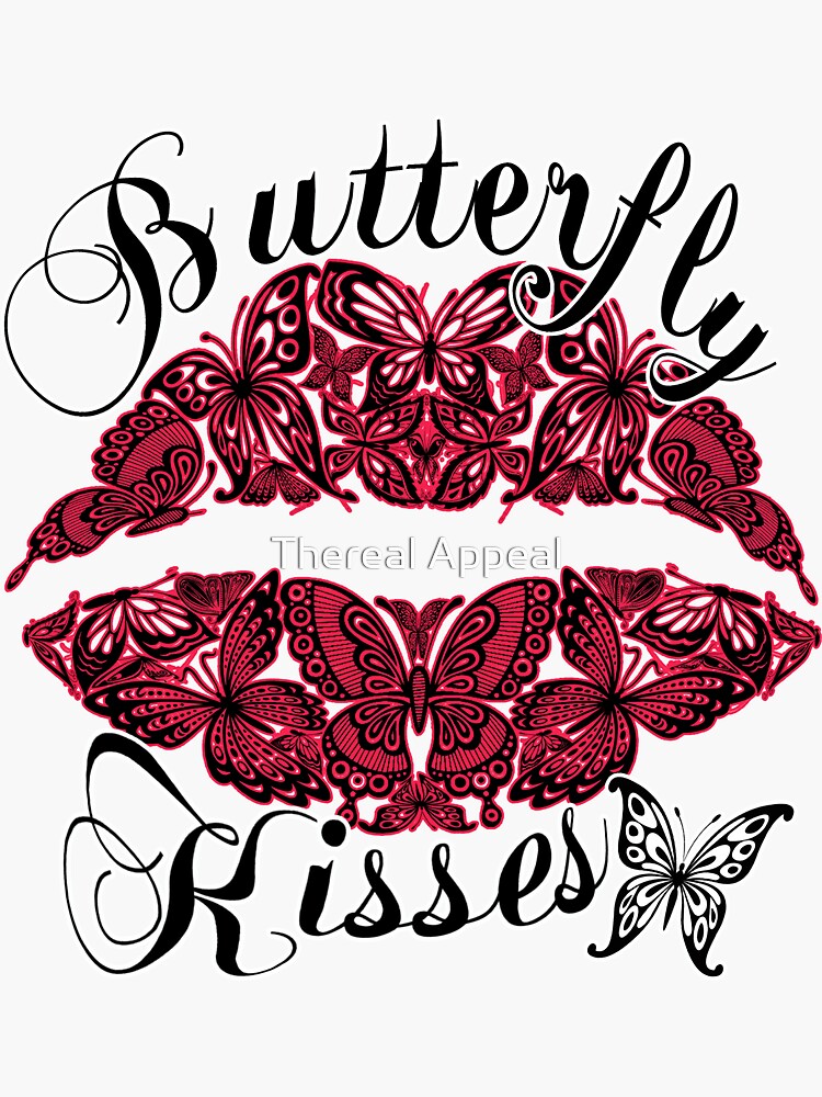 "Butterfly Kisses" Sticker by AdultTitles Redbubble