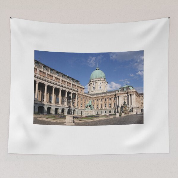 Item preview, Budapest royal castle courtyard with horse monument Hungary designed and sold by goceris.