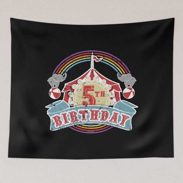 Item preview, Circus Carnival Birthday 5th Birthday Party Kids Shirt designed and sold by KentuckyGirlTee.