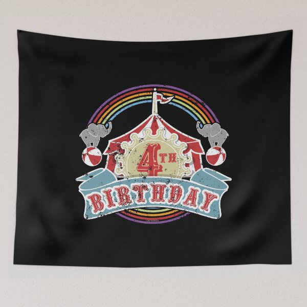 Item preview, Circus Carnival Birthday 4th Birthday Party Kids Shirt designed and sold by KentuckyGirlTee.