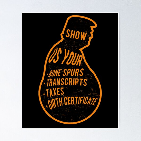 Item preview, Covfefe Show Us Your Bone Spurs, Transcripts, Taxes... designed and sold by electrovista.