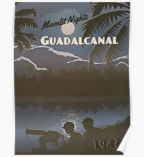 Guadalcanal 1942 - Mondnachtreise-Poster Poster