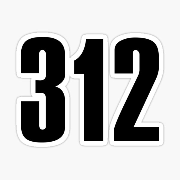 312 Chicago | Phone Area Code Shirts Sticker