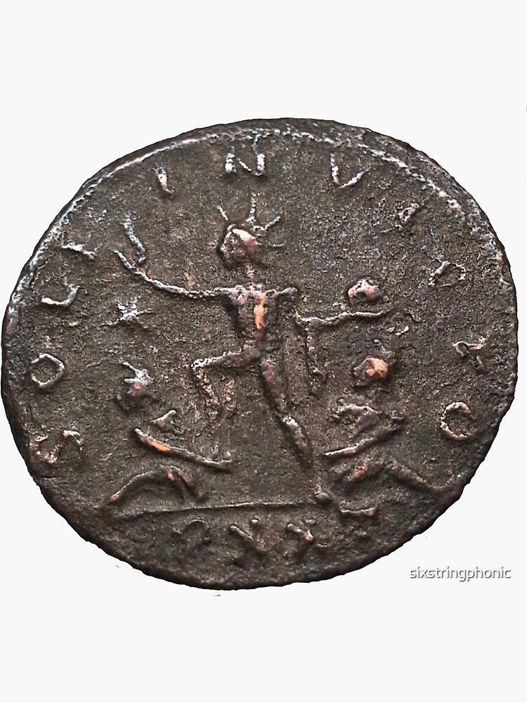 "Ancient Roman Coin Sol Invictus" Sticker by sixstringphonic Redbubble
