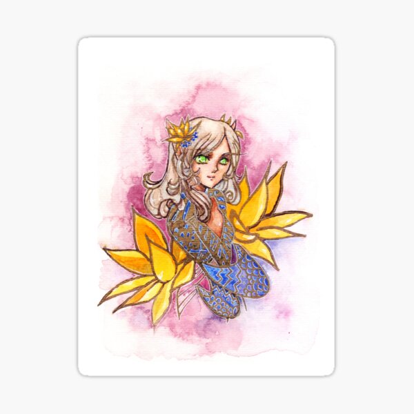 She Wore Flowers in Her Hair Sticker