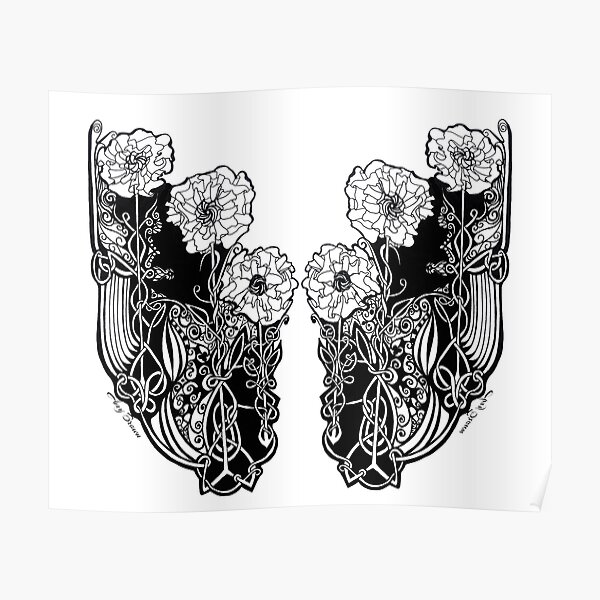 Celtic Poppy Design Poster