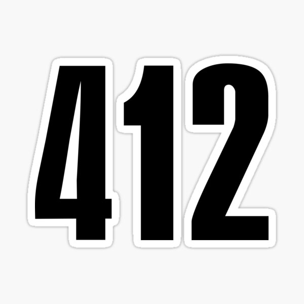 412 Pittsburg | Phone Area Code Shirts Sticker