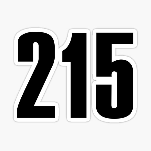 215 Philly | Phone Area Code Shirts Sticker