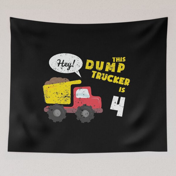 Item preview, 4th Birthday Shirt Birthday Party Shirt Kids Dump Truck Construction Shirt designed and sold by KentuckyGirlTee.