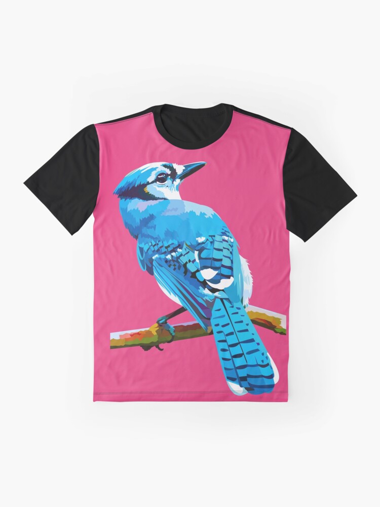 Alternate view of Blue Jay with Cherry Blossoms portrait Graphic T-Shirt