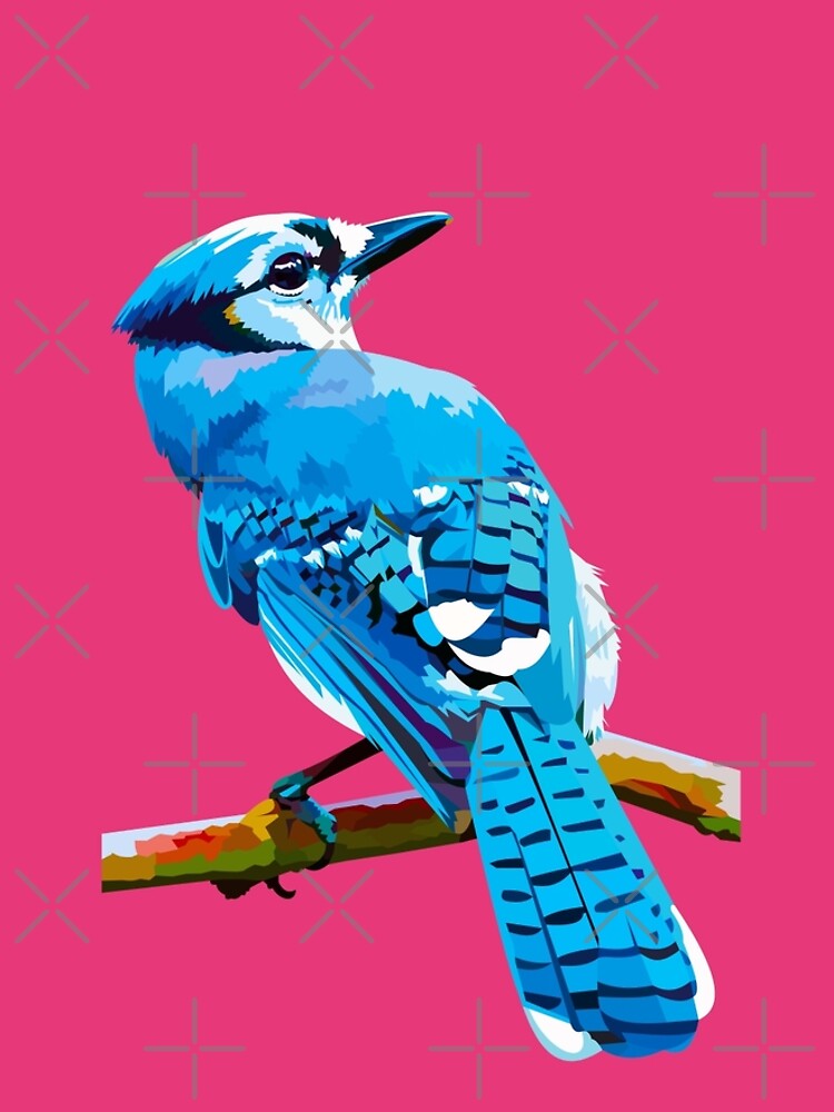 Blue Jay with Cherry Blossoms portrait by Elviranl