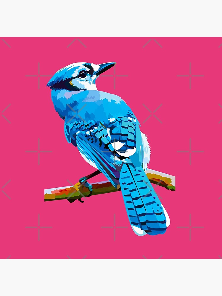 Blue Jay with Cherry Blossoms portrait by Elviranl