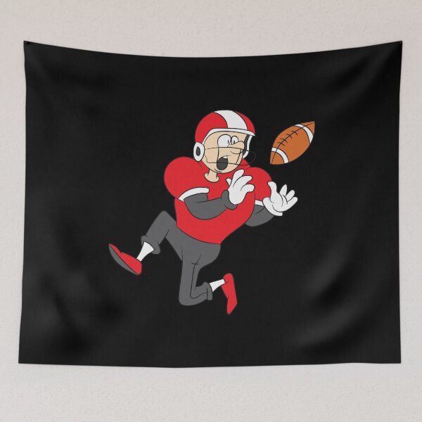 Item preview, American football player catches the football designed and sold by Mohja-Design.