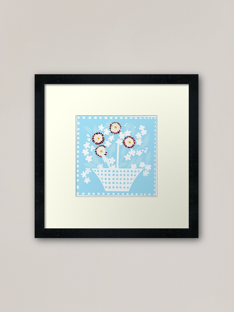 Alternate view of Mixed Flower basket Framed Art Print