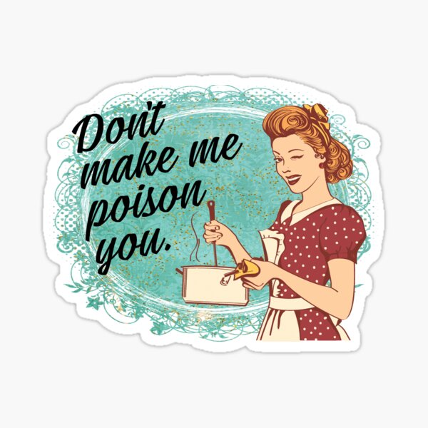 Aperçu de l'œuvre Ne me fais pas Poison You Retro créée et vendue par FlatlandsDesign.