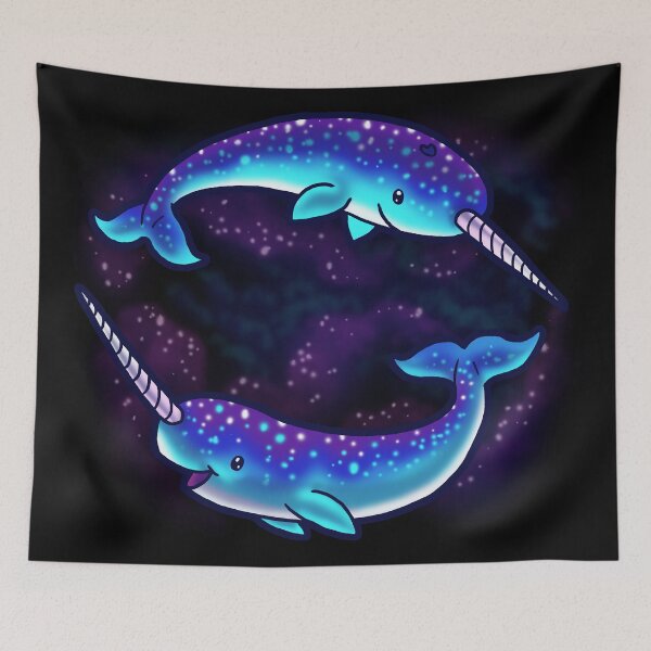 Item preview, Magic Space Narwhals  designed and sold by Ashley Veldhuis.