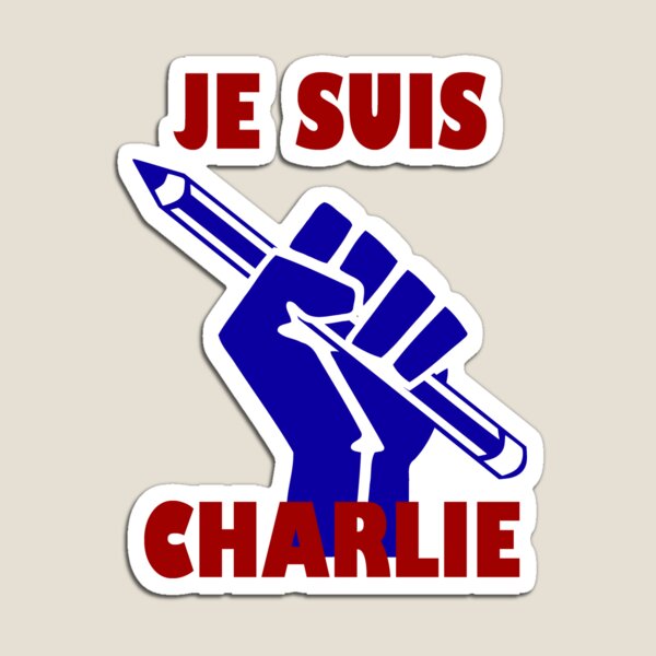 Je Suis Charlie Freedom Protest Button Badge, Fridge Magnet, Key Ring