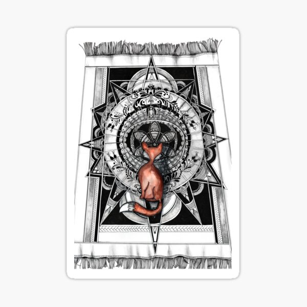 Fox on the rug Sticker