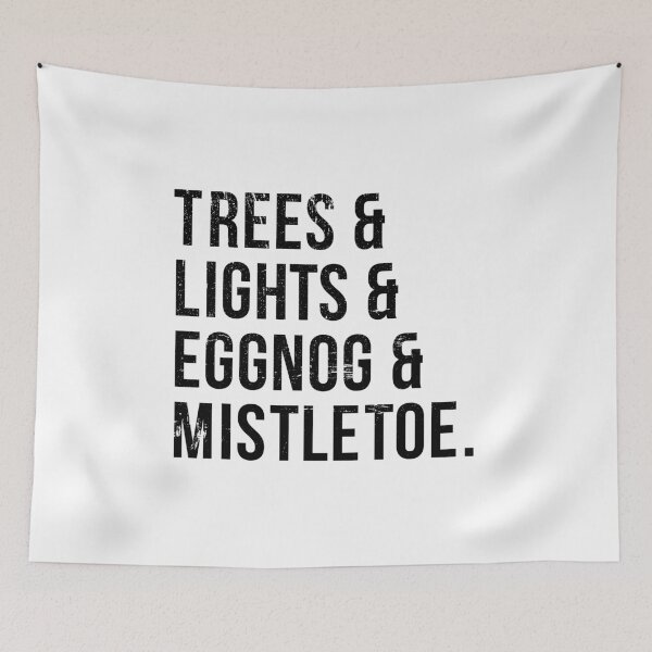 Item preview, Distressed - Trees and Lights and Eggnog and Mistletoe - Christmas Holiday Spirit Design designed and sold by Theodore Cory.