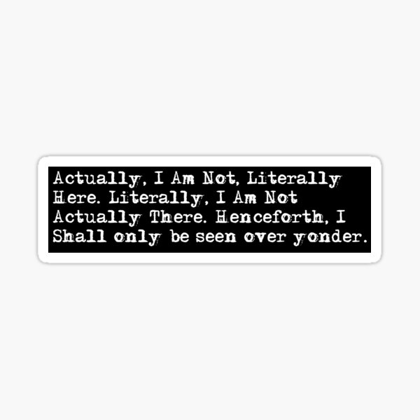 Actually2 Sticker