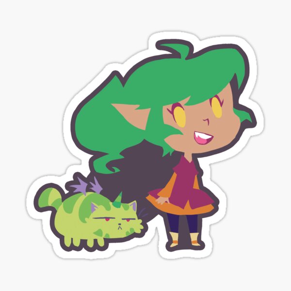 Cute lil Harpy and Cute lil Pumpkin Sticker