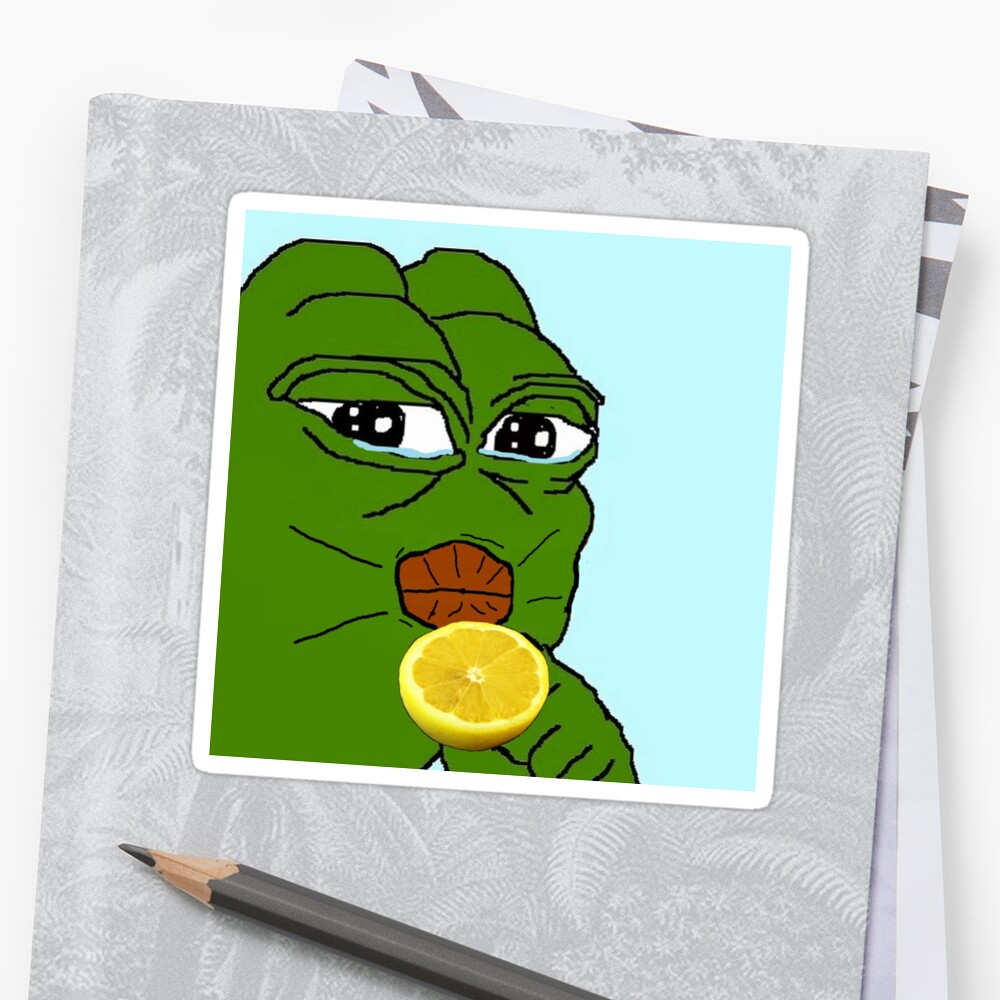  Smug pepe  frog  Sticker by xxcrippledxx Redbubble