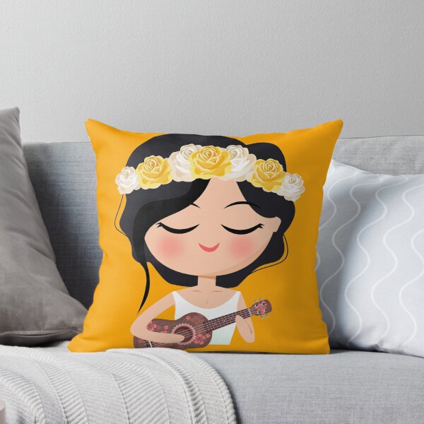 Item preview, Ukelele Girl with Floral Crown designed and sold by The Branhy  Stationery.