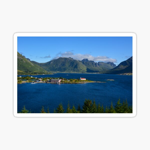 Sildpollness Kirche auf den Lofoten, Norwegen / Skandinavien Sticker