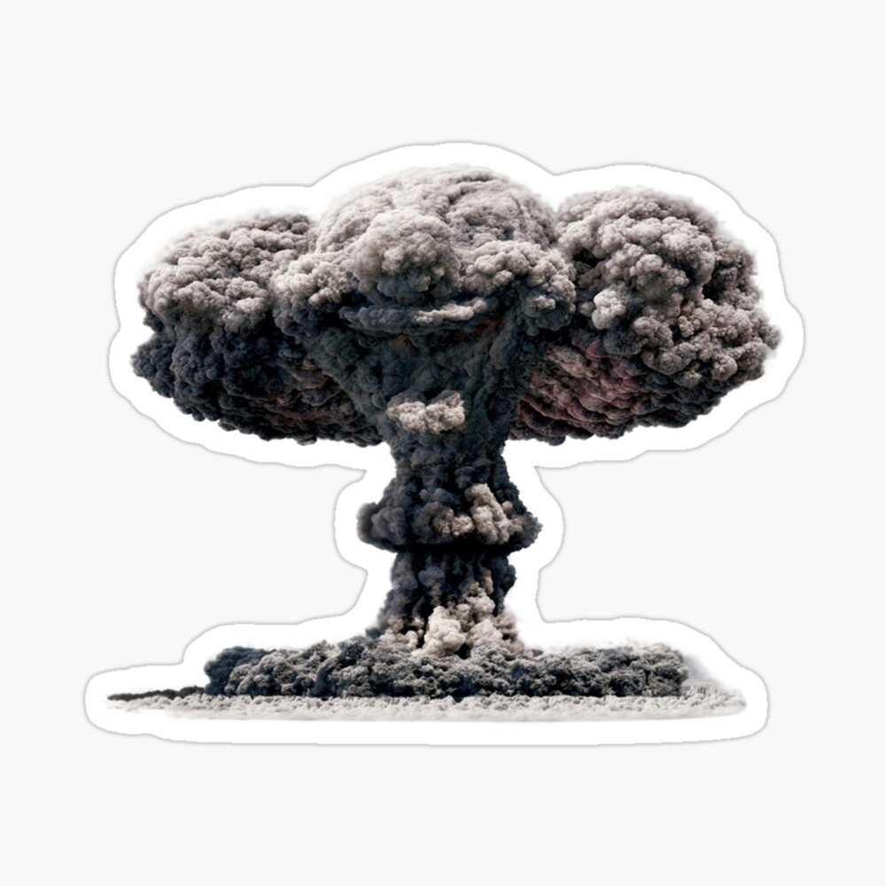 Nuclear explosion vector PNG