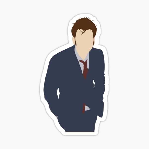 Doctor Who Tenth Doctor Silhouette - Bitchen Stickerz