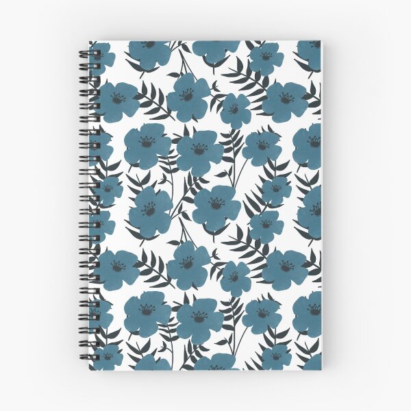 Artikelvorschau, Blaue Blumen mit Bananenblättern entworfen und verkauft von MathisDesigns.