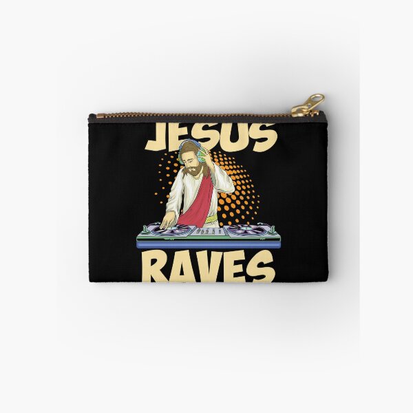 Item preview, Jesus Raves Funny Turntable DJ Diskjockey Techno Dance Electro Christus God Religion Gift Idea designed and sold by SimonGs.