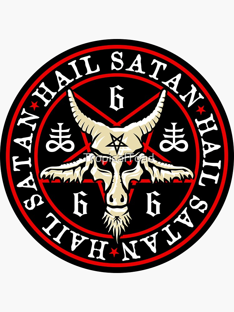 Occult Hail Satan Baphomet in Pentagram by TropicalToad
