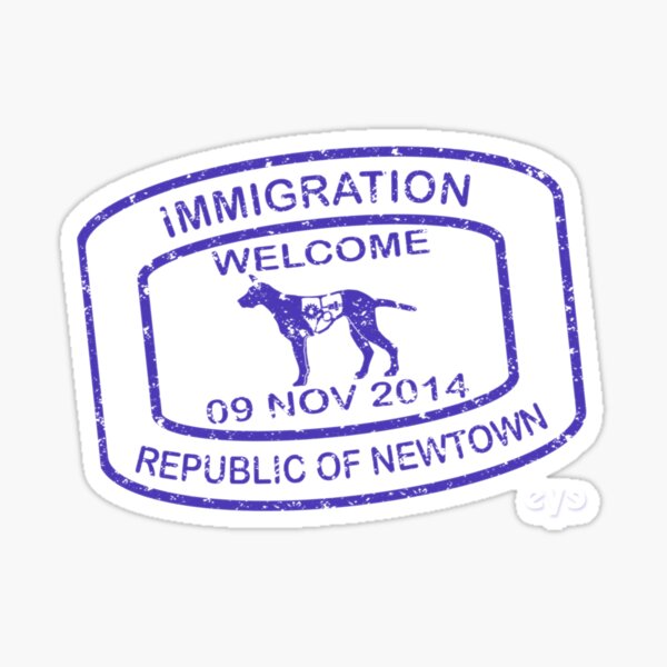 Republic of Newtown - 2014: Blue Sticker