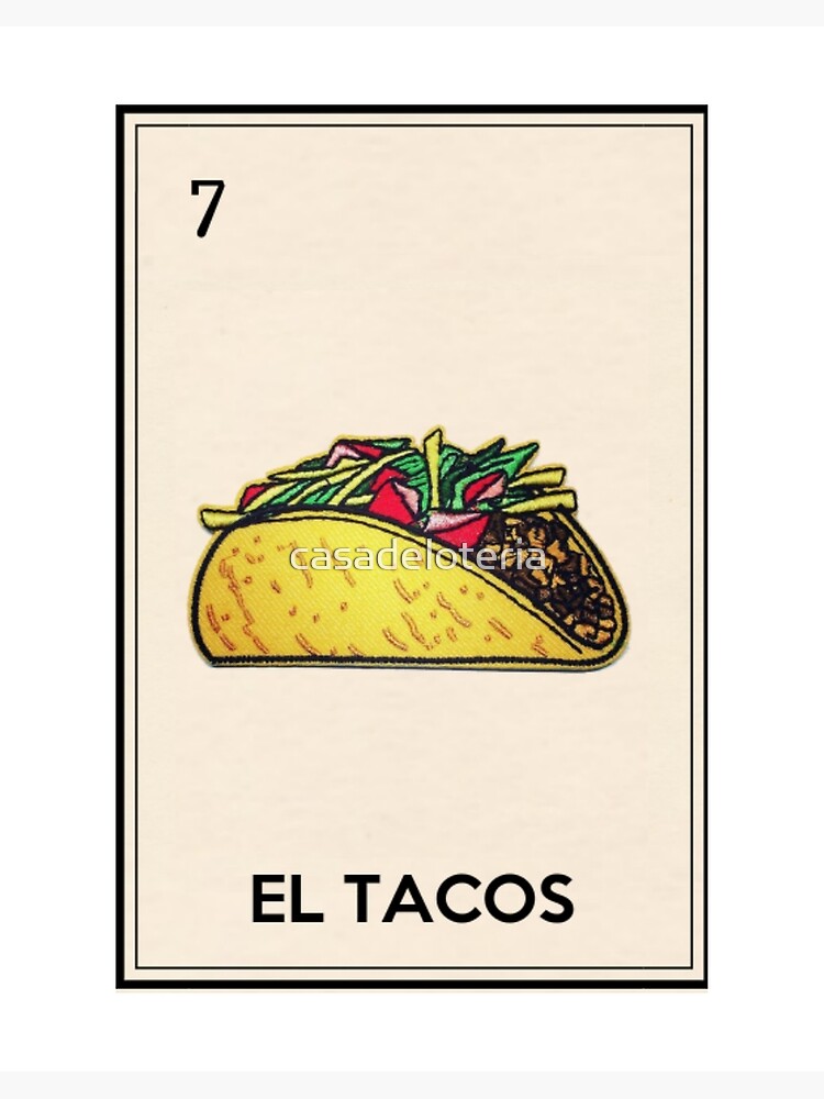 El Tacos Cute Funny Mexican Loteria Bingo Card el-tacos-cute-funny-mexican-loteria-bingo-card-art-board-print-for-sale-by-casadeloteria-redbubble
