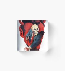 Devilhead Skullman Acrylic Block