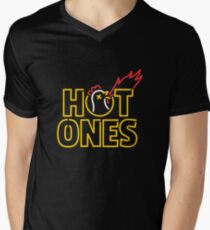 Heiße Einsen T-Shirt mit V-Ausschnitt