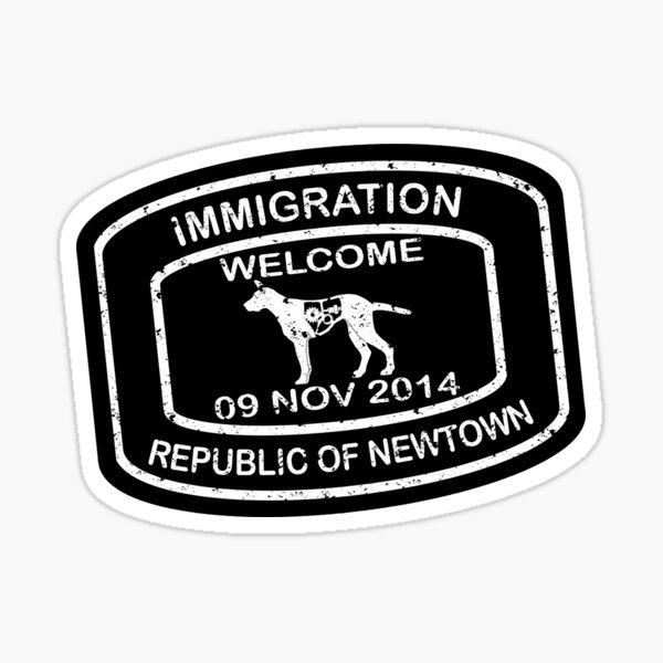 Republic of Newtown - 2014: Sticker White on Black Sticker