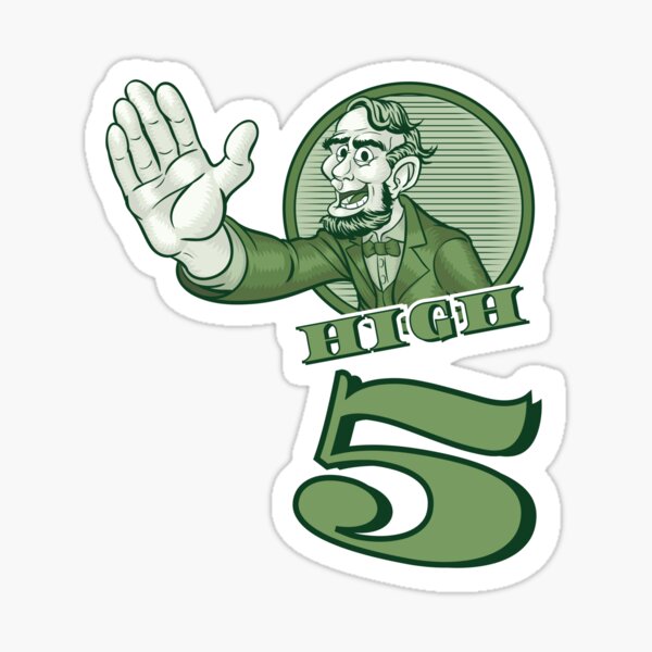 Abraham Lincoln High Five Sticker