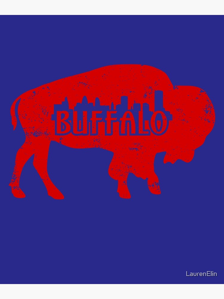 Disover Buffalo NY Red Buffalo Premium Matte Vertical Poster