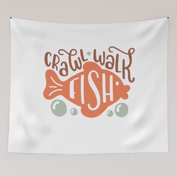 Item preview, Crawl Walk Fish designed and sold by Anna Fok.