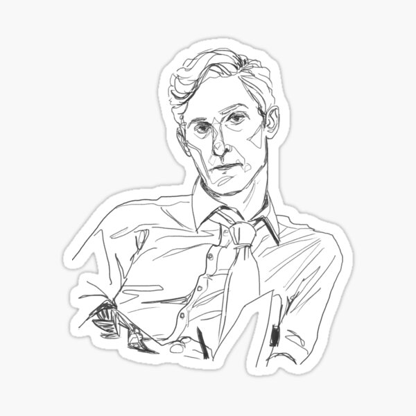 Vista previa del artículo con la obra «Rust Cohle line art», diseñado y vendido por allolune.