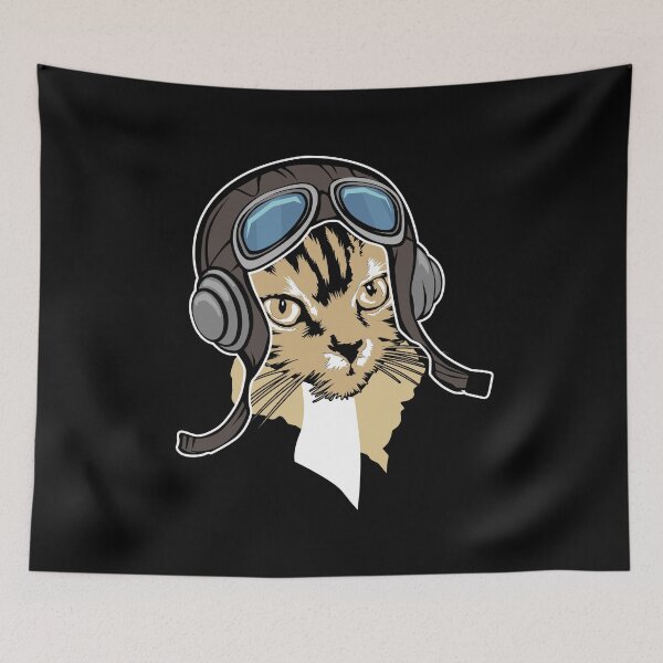 Item preview, Vintage Aviator Cat Pilot designed and sold by sabertronics.