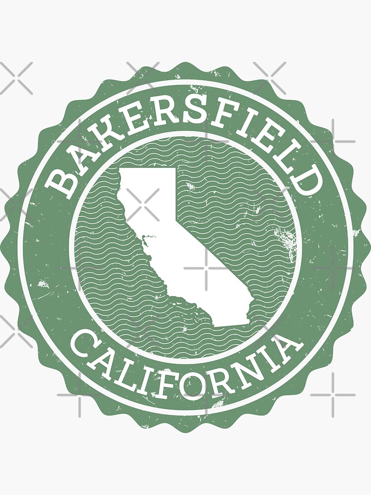 Bakersfield California Stamp Sticker