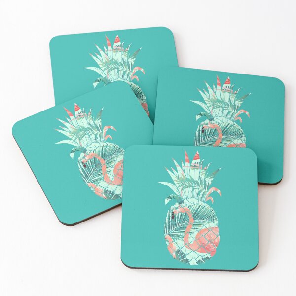 Item preview, Flamingo Pattern Pineapple designed and sold by EddieBalevo.