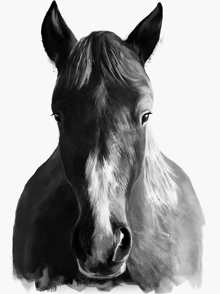 Thumbnail 3 of 3, Sticker, Horse designed and sold by Amy Hamilton.