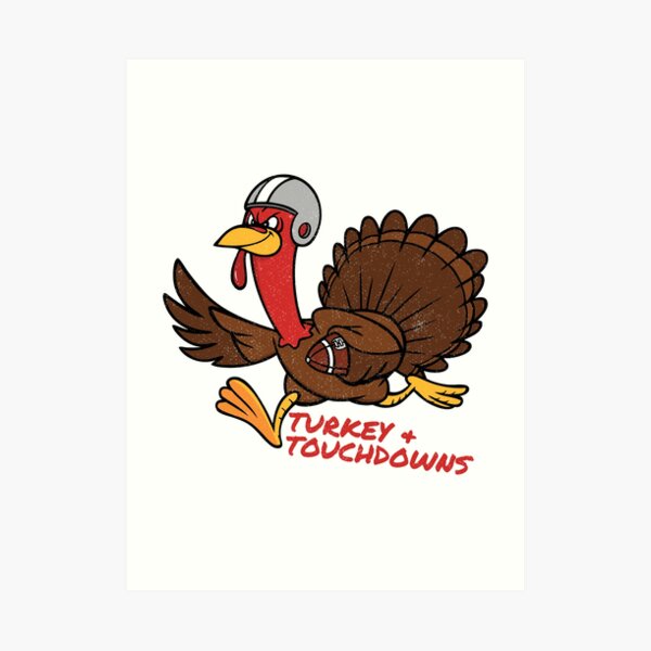 Thanksgiving Turkey And Touchdowns Football kids boys Toddler Thanksgiving  - Thanksgiving Turkey And Touchdowns - Posters and Art Prints