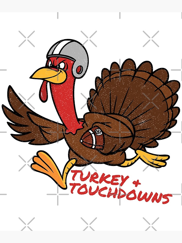 Turkey and Touchdowns Thanksgiving and Football Digital Art by Sassy Lassy  - Fine Art America