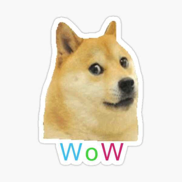 Vista previa del artículo con la obra «Doge WoW», diseñado y vendido por ProtonicTees.