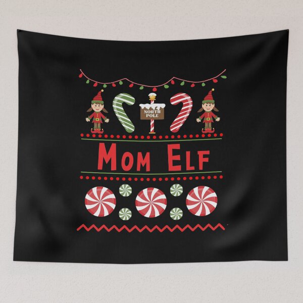 Item preview, Mom Elf Ugly Sweater Christmas Elf Design designed and sold by SpiritWestDesig.